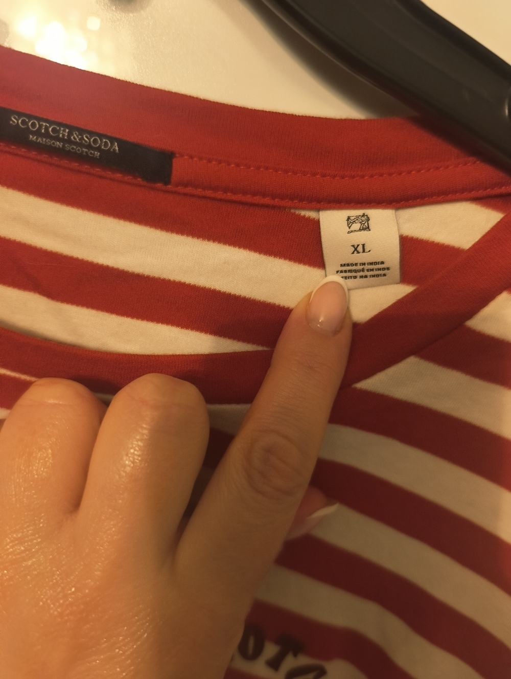 Scotch And Soda Long Sleeve Striped Top Sz XL - Picture 4 of 4